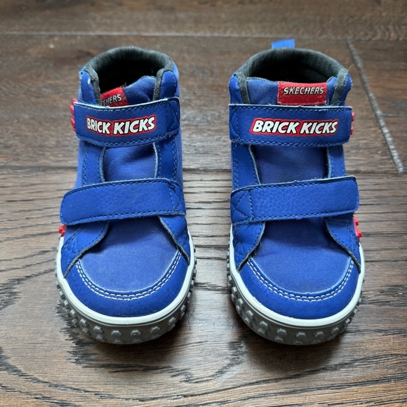 Sketchers Brick Kicks Blue High-Top Shoes - Picture 2 of 7